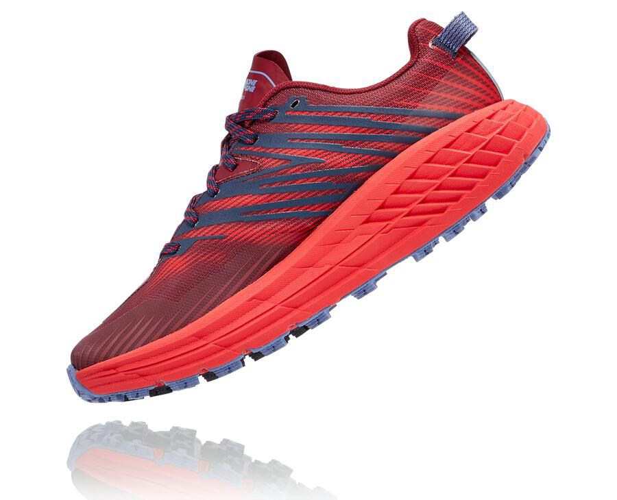 Hoka One One Trailove Tenisky Damske Červené - Speedgoat 4 - 25849-NZUV